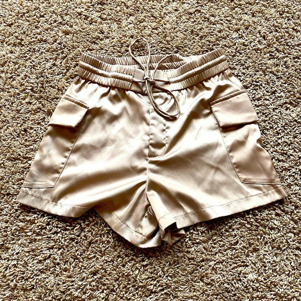 Never worn dee elly satin shorts